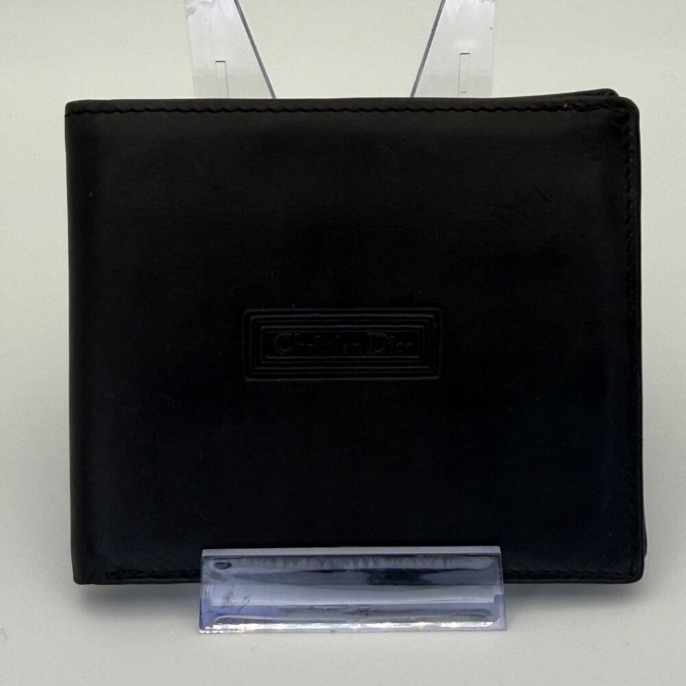 Christian Dior Wallet | Bi-Fold Leather | Dark Brown Mens | Logo |  COA INCLUDED
